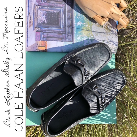 Cole Haan Shoes - Cole Haan Black Leather Shelby Bit II Loafer Moccasins